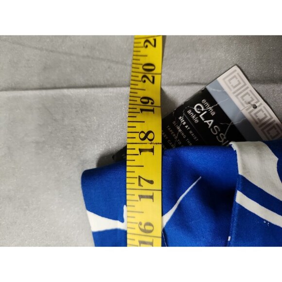 LIZ CLAIBORNE WOMENS SIZE 10 CROPPED CAPRI PANTS BLUE PATTERN EMMA ANKLE NEW - Picture 5 of 8